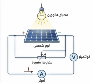 تأثير شدة الضوء على أداء الالواح الشمسية