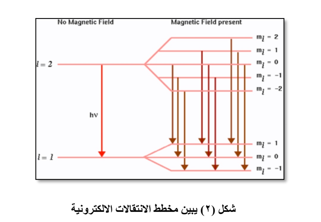 شكل (٢) يبين مخطط الانتقالات الالكترونية
